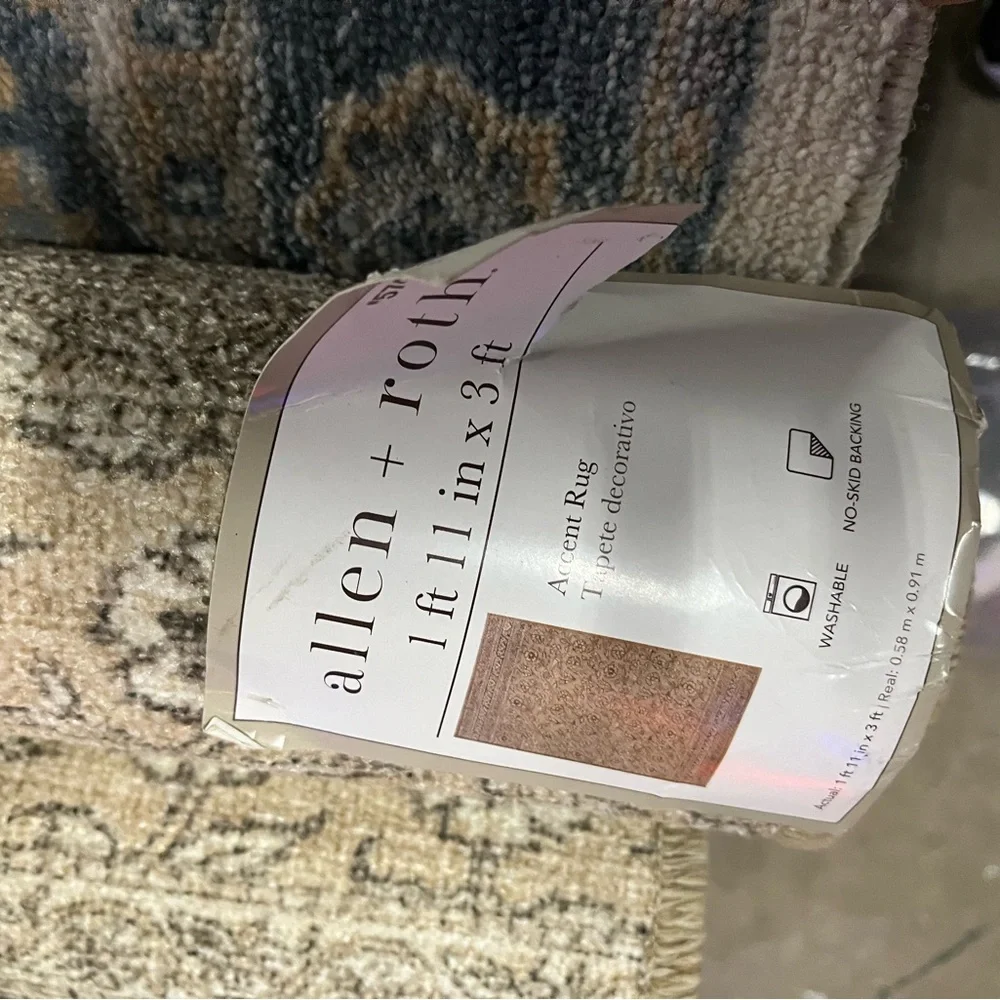 Vintage Style Distressed Area Rug